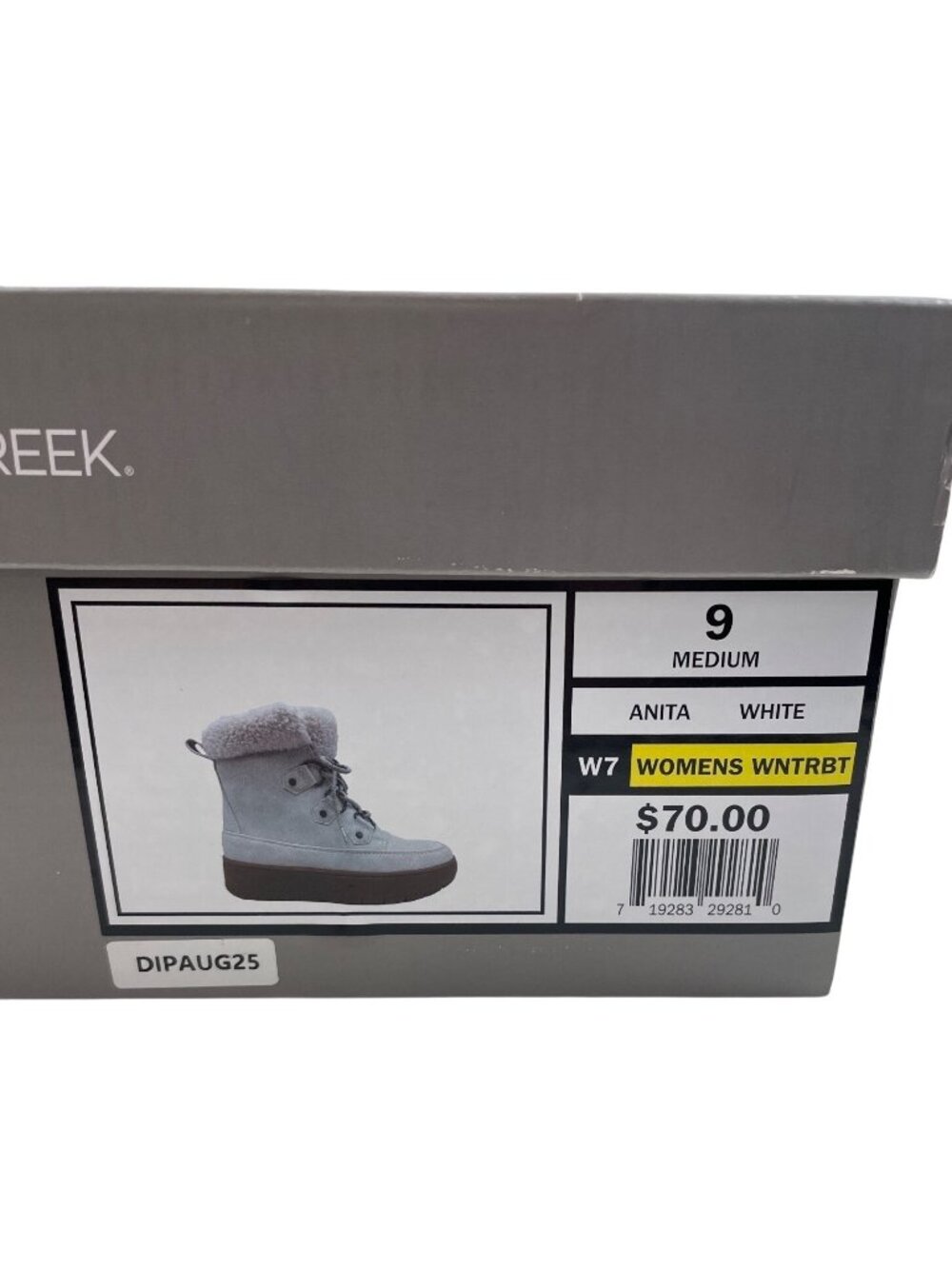 Falls Creek Anita Shearling Lined White Winter Boots Lace-Up Womens Size 9M - Picture 14 of 14